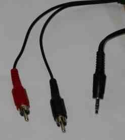 1/8" connector to Stereo RCA cables