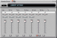 The Mixer tab in the Control Panel